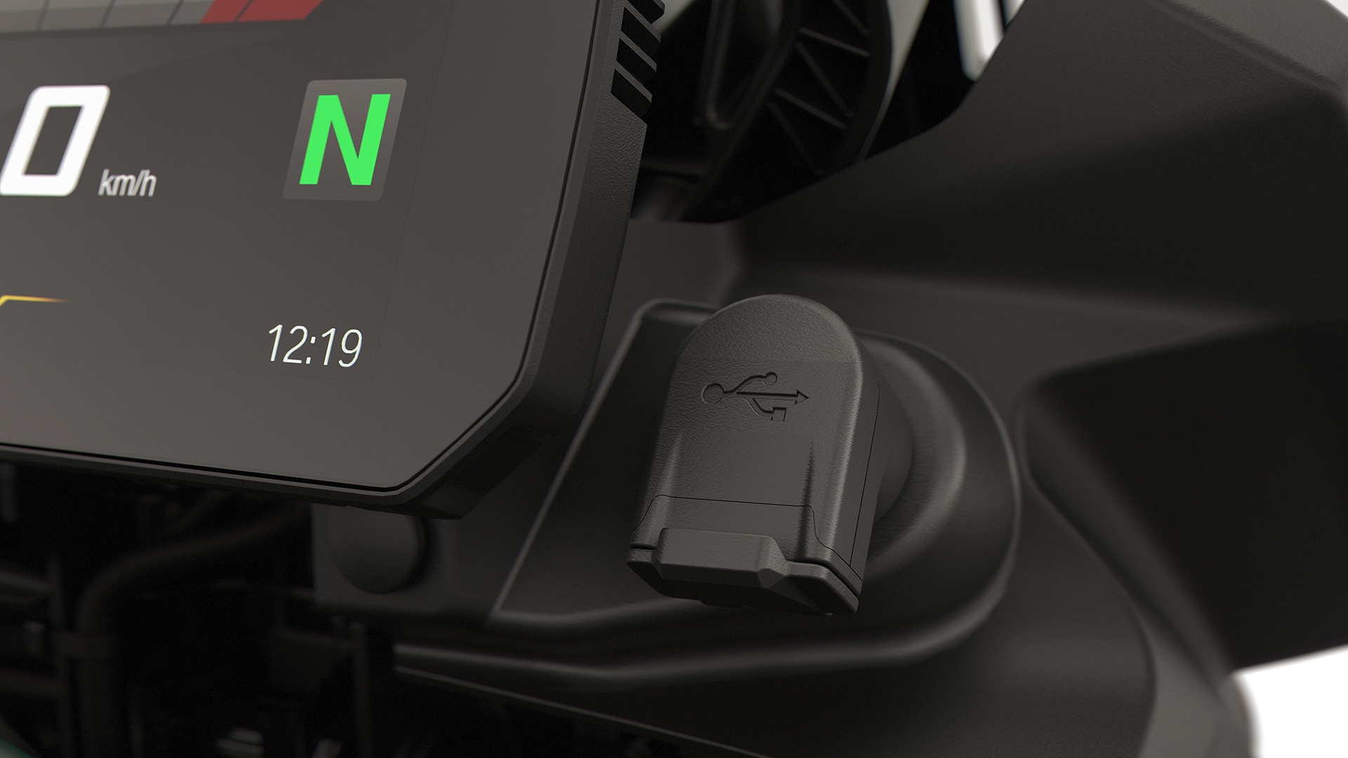 The USB port of the F 800 GS