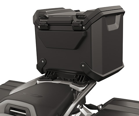 Luggage carrier and case holder, incl, black aluminium case and black topcase