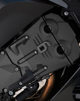 K 1600 GT multi-coloured six-cylinder in-line engine